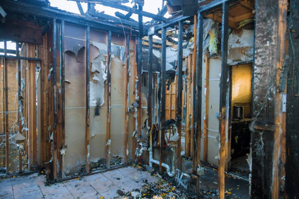 Professional Emergency Fire Cleanup technician working in Glencoe, FL